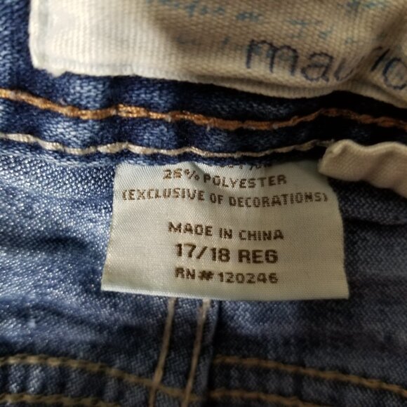 Maurices Mollie Flare Distressed Jeans 17/18 Regular - Picture 4 of 9